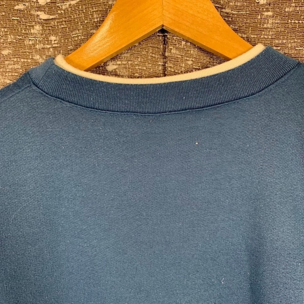 Vintage Basic Editions Birds Blue Pullover Sweatshirt Cottagecore Women's Large - Picture 11 of 12